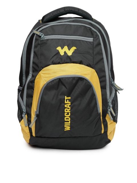 

Wildcraft Men Black & Yellow Hopper Backpack