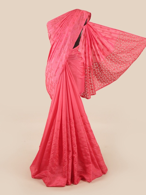 

Pothys Pink Embellished Art Silk Saree