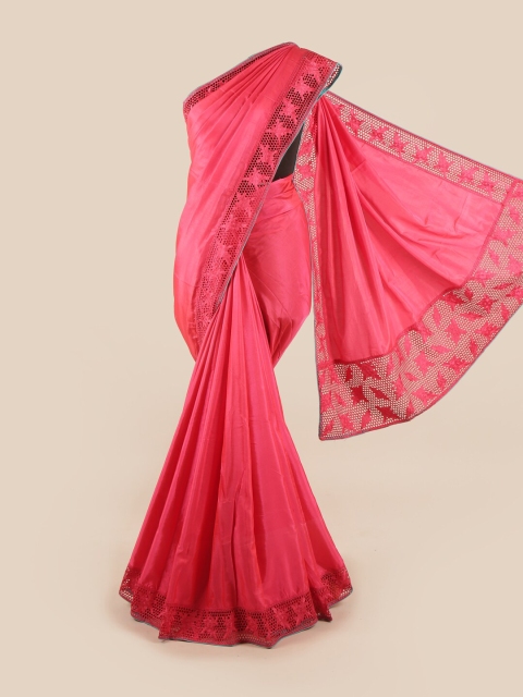 

Pothys Pink Art Silk Saree