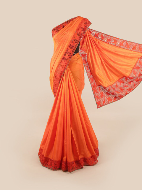 

Pothys Orange Art Silk Saree