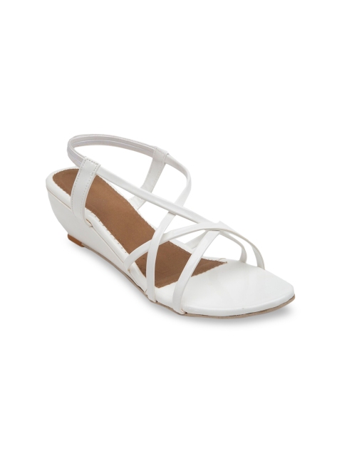 

DEAS White Colourblocked Wedge Sandals