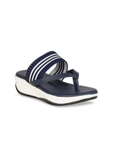 

Denill Blue Striped Wedge Sandals
