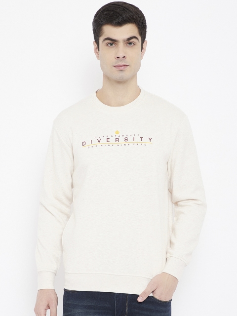 

Duke Men Off-White Typography Printed Sweatshirt