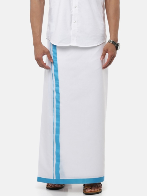 

RAMRAJ COTTON Men White Solid Pure Cotton Dhoti