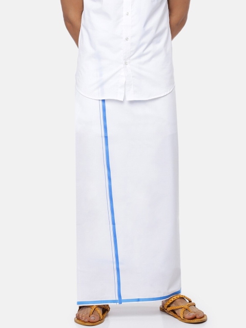 

RAMRAJ COTTON Men White Solid Pure Cotton Dhoti