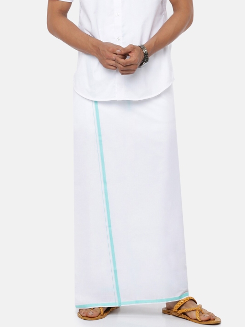 

RAMRAJ COTTON Men White Solid Pure Cotton Dhoti