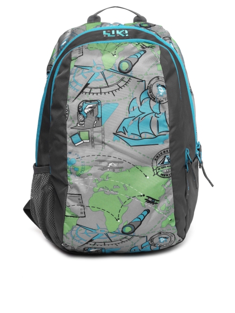 

Wiki by Wildcraft Men Grey Printed Backpack