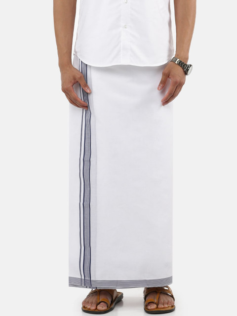 

Ramraj Men White Solid Pure Cotton Dhoti