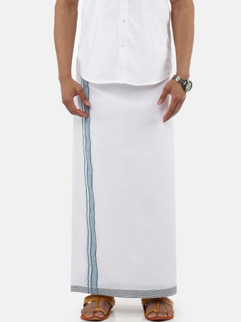 

RAMRAJ COTTON Men White Solid Pure Cotton Dhoti