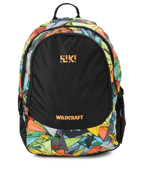 

Wildcraft Unisex Black Geometric Backpack