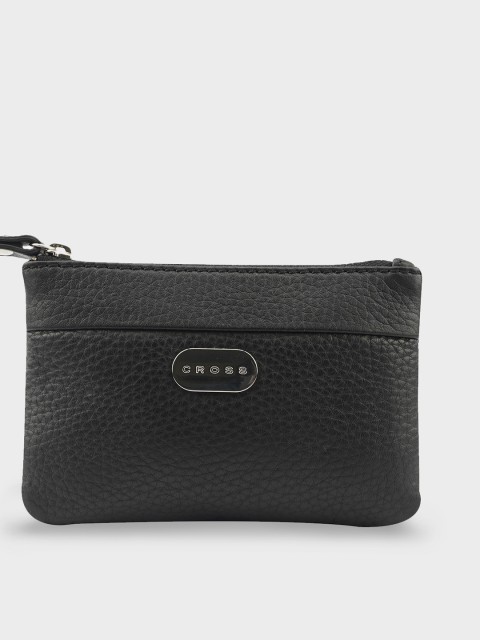 

Cross Women Black Textured Leather Wrist Loop Purse Clutch