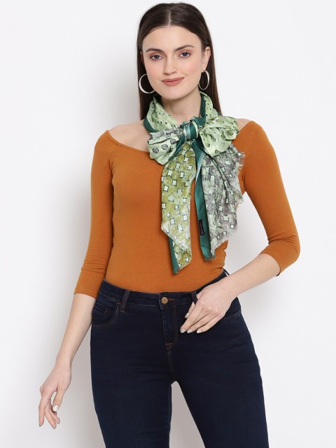 

SHINGORA Women Green Printed Stole