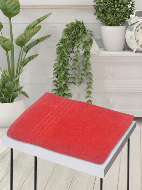 

BIANCA Red Solid Pure Cotton Terry 380 GSM Bath Towel