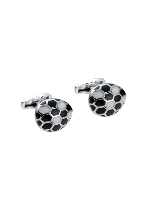 

Alvaro Castagnino Black & Off White Geometric Cufflink