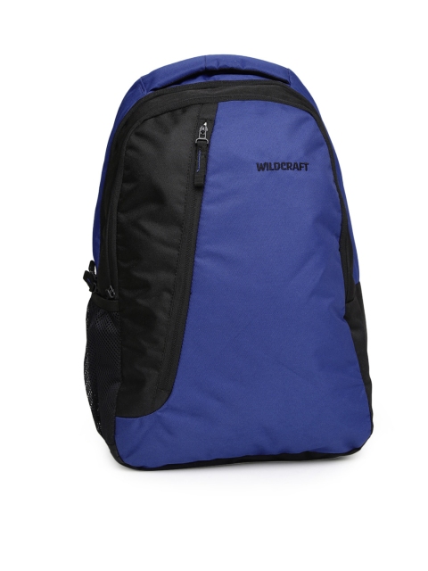 

Wildcraft Unisex Blue & Black Colourblocked Wiki Curve Laptop Backpack
