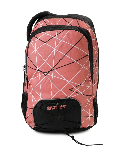 

Wildcraft Unisex Pink & Black Printed Backpack