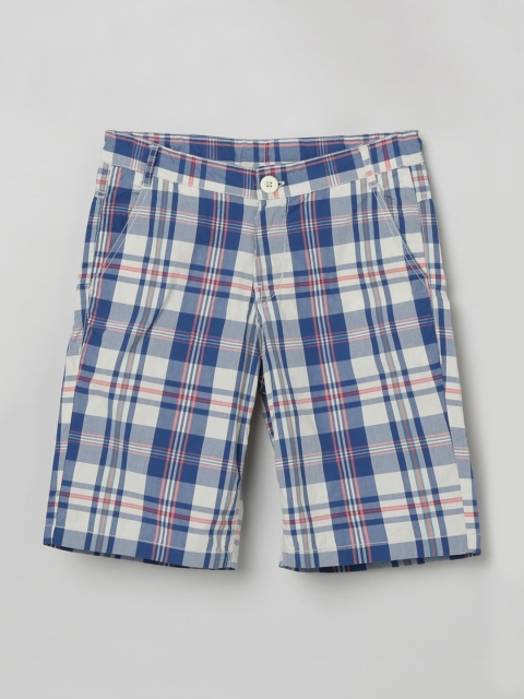 

max Boys Multicoloured Checked Mid-Rise Regular Shorts, Multi