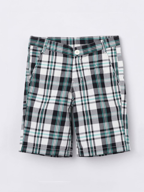 

max Boys Multicoloured Checked Mid-Rise Regular Shorts, Multi