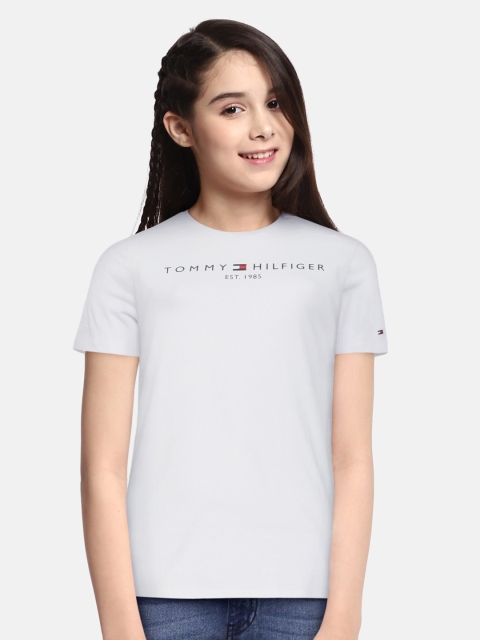

Tommy Hilfiger Girls White Brand Logo Organic Cotton T-shirt