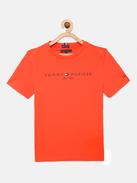 

Tommy Hilfiger Boys Red Organic Cotton Printed T-shirt