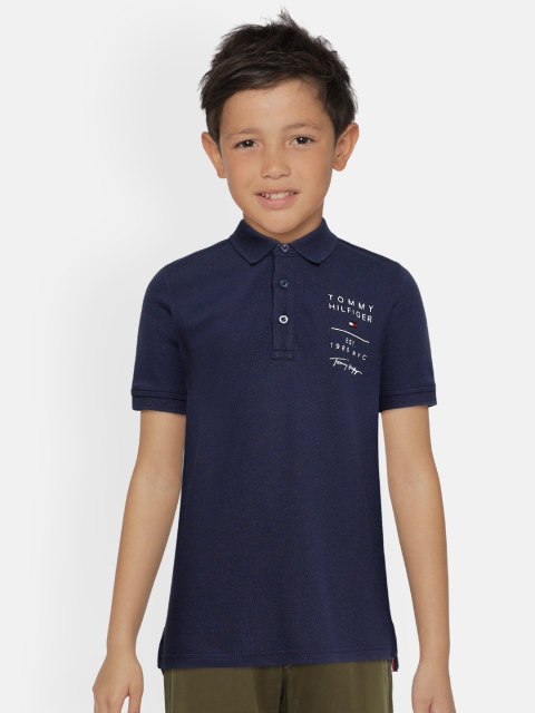 

Tommy Hilfiger Boys Navy Blue BB MSW GRAPHIC Pure Cotton Polo Pure Cotton T-shirt