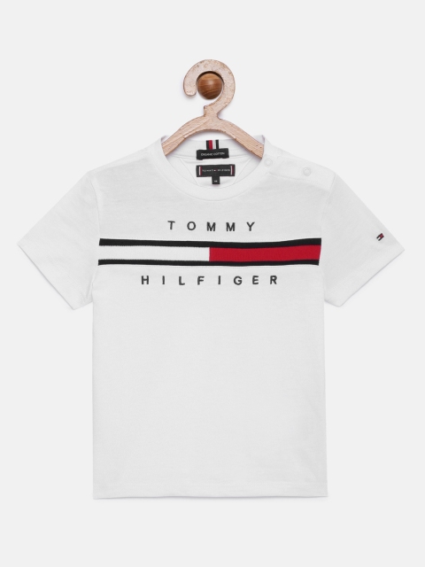 

Tommy Hilfiger Boys White Solid Organic Cotton T-shirt