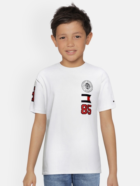 

Tommy Hilfiger Boys White Solid Organic Cotton T-shirt