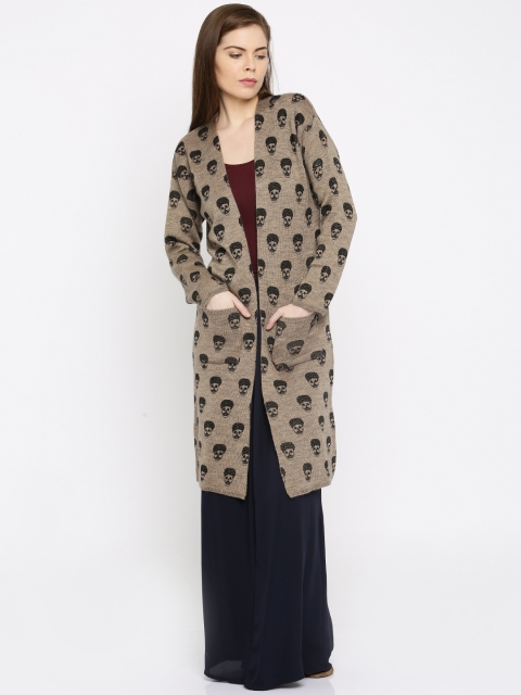 

Anouk Women Beige Patterned Winter Sweater