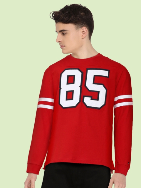 

Tommy Hilfiger Boys Red White Organic Cotton Varsity Organic Cotton T-shirt