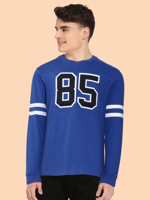 

Tommy Hilfiger Boys Navy Blue Varsity Printed Applique Organic Cotton T-shirt