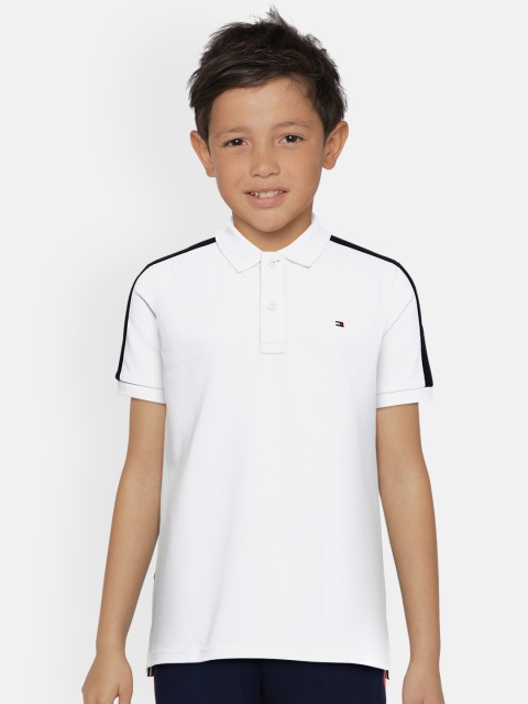 

Tommy Hilfiger Boys White Polo Collar T-shirt