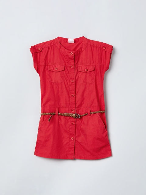 

max Kids-Girls Rust Shirt Dress