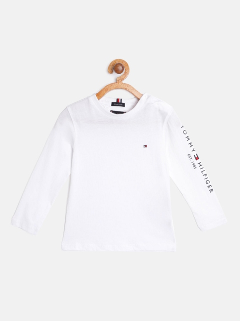 

Tommy Hilfiger Boys White Solid Organic Cotton T-shirt