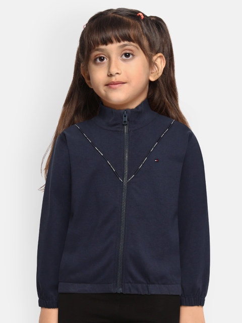 

Tommy Hilfiger Girls Navy Blue Solid Sweatshirt