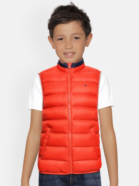 

Tommy Hilfiger Unisex Red Solid LIGHT DOWN Puffer Jacket