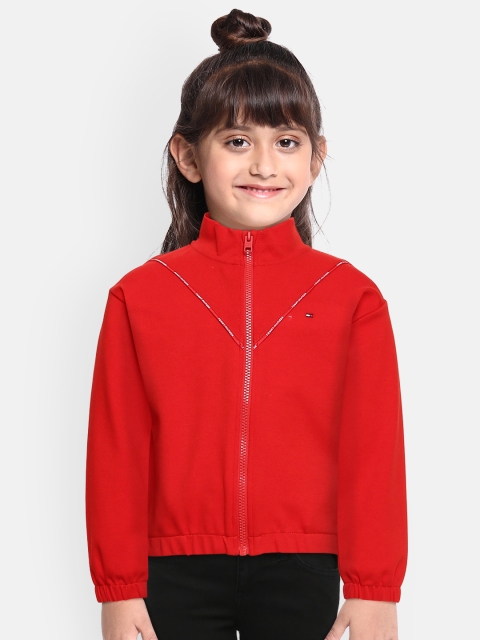 

Tommy Hilfiger Girls Red Solid Sweatshirt