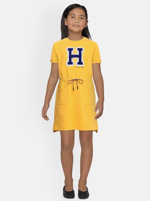 

Tommy Hilfiger Yellow Mermaid Sequin T-shirt Dress