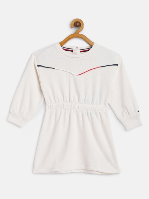 

Tommy Hilfiger Girls Off White LG GLOBAL Striped Fit and Flare Dress