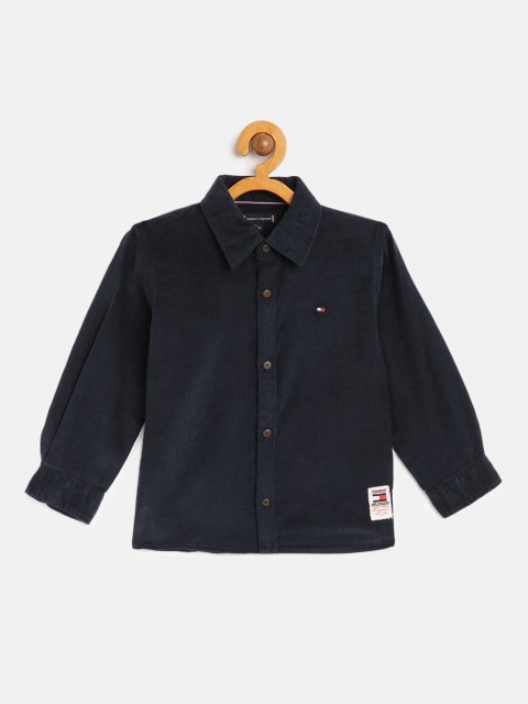 

Tommy Hilfiger Boys Navy Blue SOLID RIB CORD Pure Cotton Casual Shirt