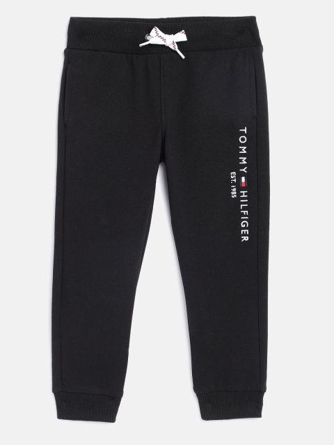 

Tommy Hilfiger Boys Black Typography Printed Organic Cotton Sweatpants