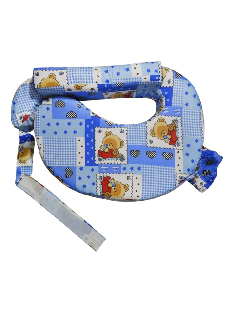 

PINKBUNNY Infant Kids Blue & White Teddy Printed Feeding Pillow