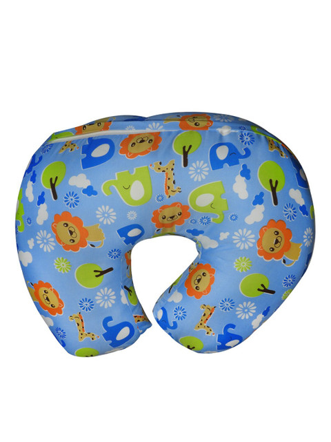 

PINKBUNNY Kids Blue & Green Printed Baby Feeding Pillow
