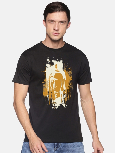 

MASH UNLIMITED Men Black Printed Slim Fit T-shirt
