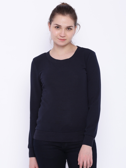 

Deal Jeans Women Navy Printed Regular Top, Navy blue