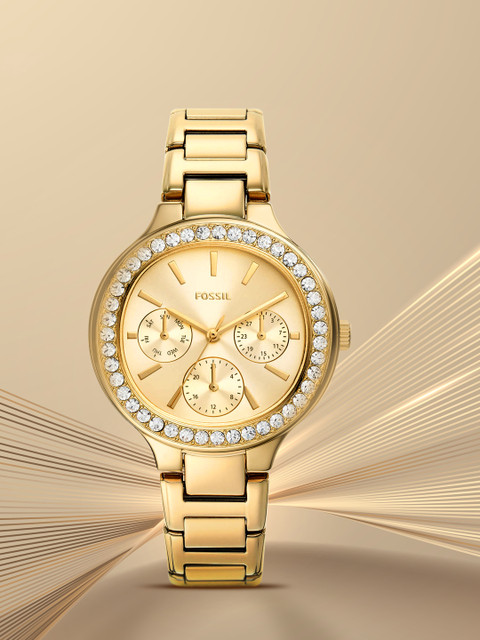 

Fossil Women Gold-Toned Weslee Analogue Watch BQ3705