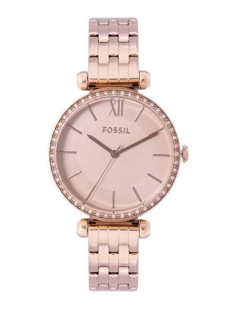 

Fossil Women Pink Dial & Rose Gold-Toned Straps Tillie Analogue Watch BQ3601