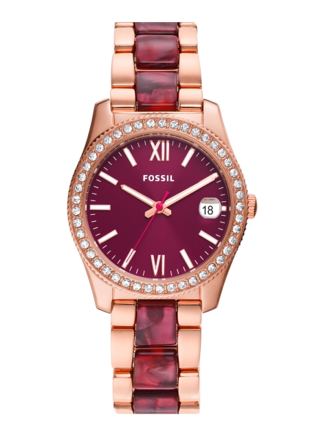 

Fossil Women Burgundy Scarlette Mini Analogue Watch ES5010