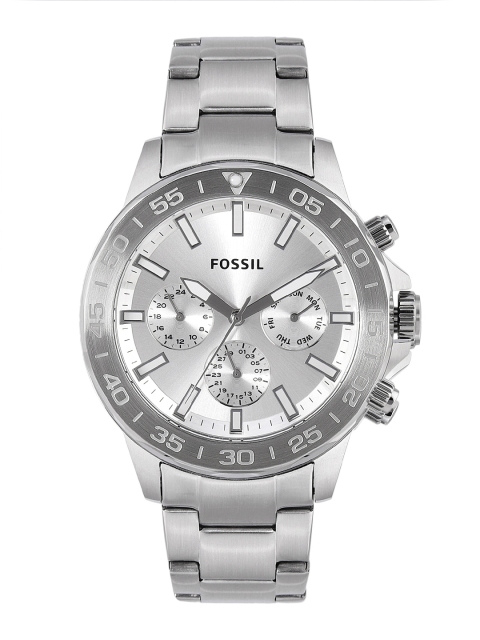 

Fossil Men Silver-Toned Bannon Analogue Watch BQ2490