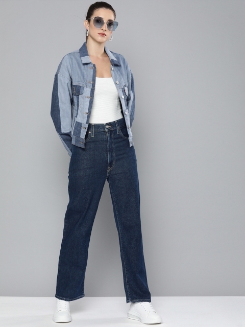 

Levis Women Blue Colourblocked Denim Jacket