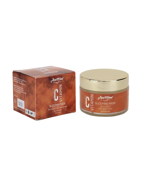 

AroMine Vitamin C Sleeping Mask for Radiant & Glowing Skin - 50 g, Orange